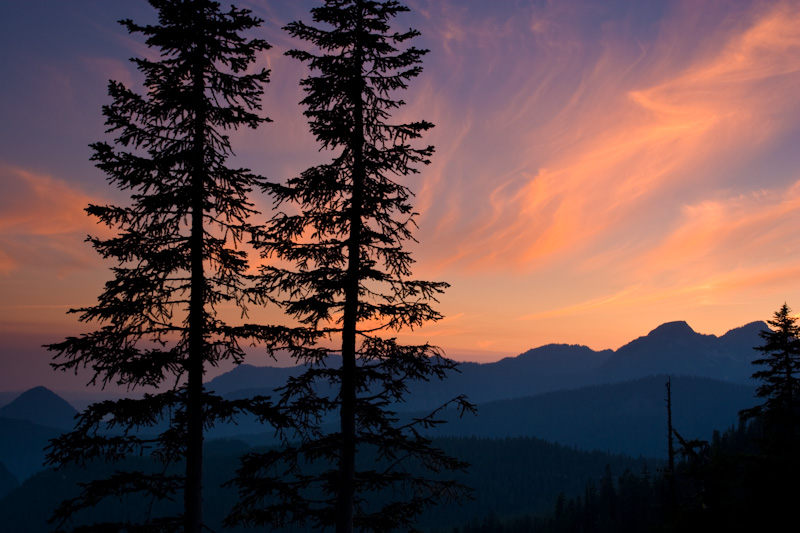 Sunset Over Nisqually River Valley